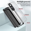 For Honor 90 Lite 3 in 1 Clear TPU Color PC Frame Phone Case(Black)