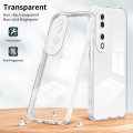 For Honor X7b 3 in 1 Clear TPU Color PC Frame Phone Case(White)