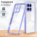 For Honor X8b 3 in 1 Clear TPU Color PC Frame Phone Case(Purple)