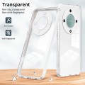For Honor X9a 3 in 1 Clear TPU Color PC Frame Phone Case(White)