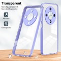 For Honor X9b 3 in 1 Clear TPU Color PC Frame Phone Case(Purple)