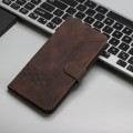 For vivo Y02A 4G/Y02 4G/Y11 2023/Y02t Cubic Skin Feel Flip Leather Phone Case(Brown)