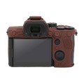 For Sony ILCE7RM5 / A7R5 Litchi Texture Soft Silicone Protective Case(Coffee)