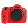 For Canon EOS R6 Mark II Litchi Texture Soft Silicone Protective Case(Red)