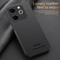 For Infinix Hot 40i HUIYI Leather MagSafe Magnetic Phone Case(Black)