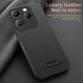 For Infinix Hot 40 HUIYI Leather MagSafe Magnetic Phone Case(Black)