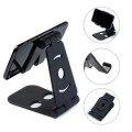 Folding Portable Phone Holder Desktop Lazy Phone Tablet Holder(Black)