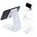 Folding Portable Phone Holder Desktop Lazy Phone Tablet Holder(White)