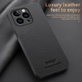 For iPhone 15 Pro HUIYI Leather MagSafe Magnetic Phone Case(Grey)