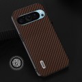 For Google Pixel 9 ABEEL Carbon Fiber Texture Protective Phone Case(Dark Brown)