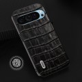 For Google Pixel 9 ABEEL Crocodile Texture Genuine Leather Phone Case(Black)