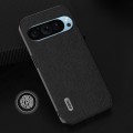 For Google Pixel 9 Pro ABEEL Genuine Leather + PC Litchi Texture Phone Case(Black)