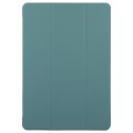 For vivo Pad3 Pro 13.0 Tri-fold Silicone Leather Tablet Case(Dark Green)