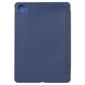 For vivo Pad3 Pro 13.0 Tri-fold Silicone Leather Tablet Case(Dark Blue)