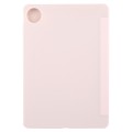 For vivo Pad3 Pro 13.0 Tri-fold Silicone Leather Tablet Case(Pink)