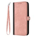 For Sharp Aquos sense8/SHC11/SH-54D Side Buckle Double Fold Hand Strap Leather Phone Case(Pink)