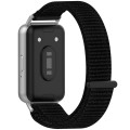 For Samsung Galaxy Fit 3 Nylon Loop Hook and Loop Fastener Watch Band(Black)