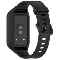 For Honor Band 9 Armor Integrated Silicone Watch Band(Black)
