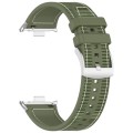 For Xiaomi Mi Band 8 Pro / Redmi Watch 4 Official Buckle Hybrid Nylon Braid Silicone Watch Band(Gree