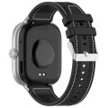 For Xiaomi Mi Band 8 Pro / Redmi Watch 4 Ordinary Buckle Hybrid Nylon Braid Silicone Watch Band(Blac