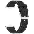 For Xiaomi Mi Band 8 Pro / Redmi Watch 4 Ordinary Buckle Hybrid Nylon Braid Silicone Watch Band(Blac