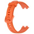 For Huawei Band 9 / 9 NFC Solid Color Colorful Buckle Silicone Watch Band(Orange)