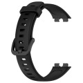 For Huawei Band 9 / 9 NFC Solid Color Colorful Buckle Silicone Watch Band(Black)