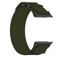 For Apple Watch Series 9 45mm Nylon Hook And Loop Fastener Watch Band(Army Green)