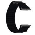 For Apple Watch Series 8 45mm Nylon Hook And Loop Fastener Watch Band(Black)