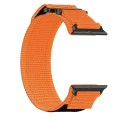 For Apple Watch SE 44mm Nylon Hook And Loop Fastener Watch Band(Orange)