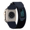 For Apple Watch SE 44mm Nylon Hook And Loop Fastener Watch Band(Blue)