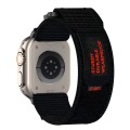 For Apple Watch Series 6 40mm Nylon Hook And Loop Fastener Watch Band(Black)