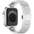 For Apple Watch Series 5 40mm Twill Stainless Steel Watch Band(Silver)