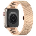 For Apple Watch Series 5 40mm Twill Stainless Steel Watch Band(Rose Gold)