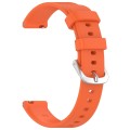For Garmin Lily 2 14mm Silver Buckle Silicone Watch Band Wristband(Orange)