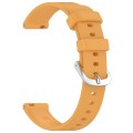 For Garmin Lily 2 14mm Silver Buckle Silicone Watch Band Wristband(Yellow)