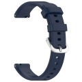 For Garmin Lily 2 14mm Silver Buckle Silicone Watch Band Wristband(Midnight  Blue)