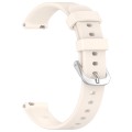For Garmin Lily 2 14mm Silver Buckle Silicone Watch Band Wristband(Starlight)