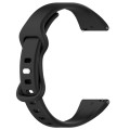 20mm Slim Reverse Buckle Silicone Watch Band(Black)
