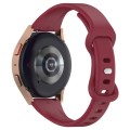 20mm Slim Reverse Buckle Silicone Watch Band(Wine Red)