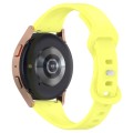 20mm Slim Reverse Buckle Silicone Watch Band(Bright Yellow)