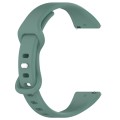 20mm Slim Reverse Buckle Silicone Watch Band(Pine Green)