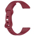 22mm Slim Reverse Buckle Silicone Watch Band(Wine Red)