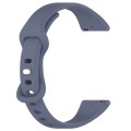 22mm Slim Reverse Buckle Silicone Watch Band(Blue Grey)