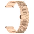 20mm Universal Twill Stainless Steel Watch Band(Rose Gold)