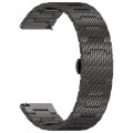 22mm Universal Twill Stainless Steel Watch Band(Black)
