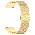 22mm Universal Twill Stainless Steel Watch Band(Gold)