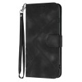 For vivo Y70s Line Pattern Skin Feel Leather Phone Case(Black)
