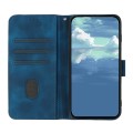 For vivo Y70s Line Pattern Skin Feel Leather Phone Case(Royal Blue)