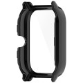 For P66 / P66D / P66ED 1.85 inch Watch PC + Tempered Film Integrated Watch Protective Case(Black)